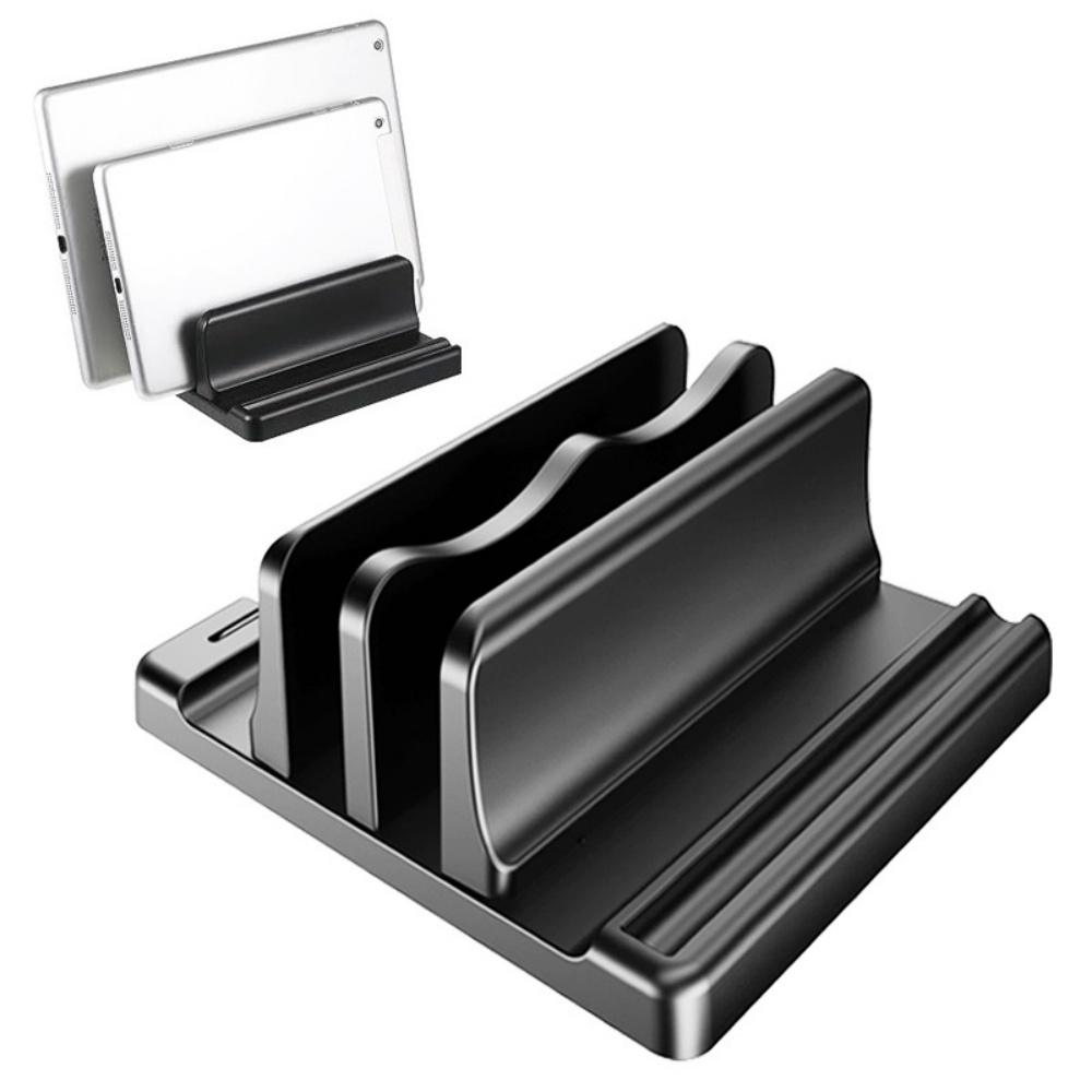 Laptop Stand Riser - Single/Dual-Slot Vertical Laptop Stand Holder Adjustable