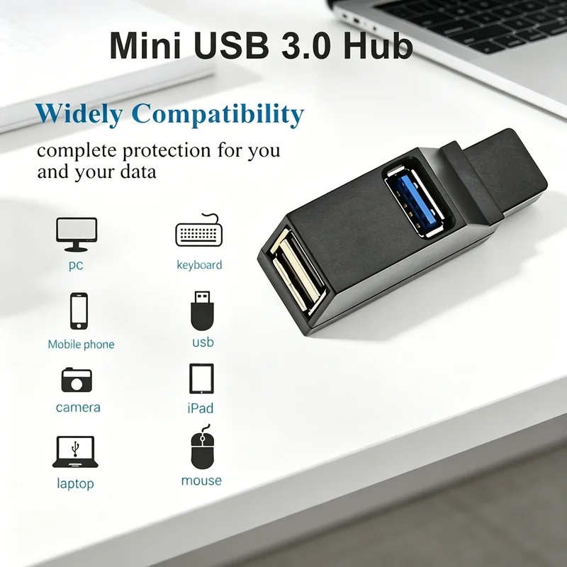 Laptop Accessories Macbook - USB 3.0 2.0 Rotatable 3 Ports