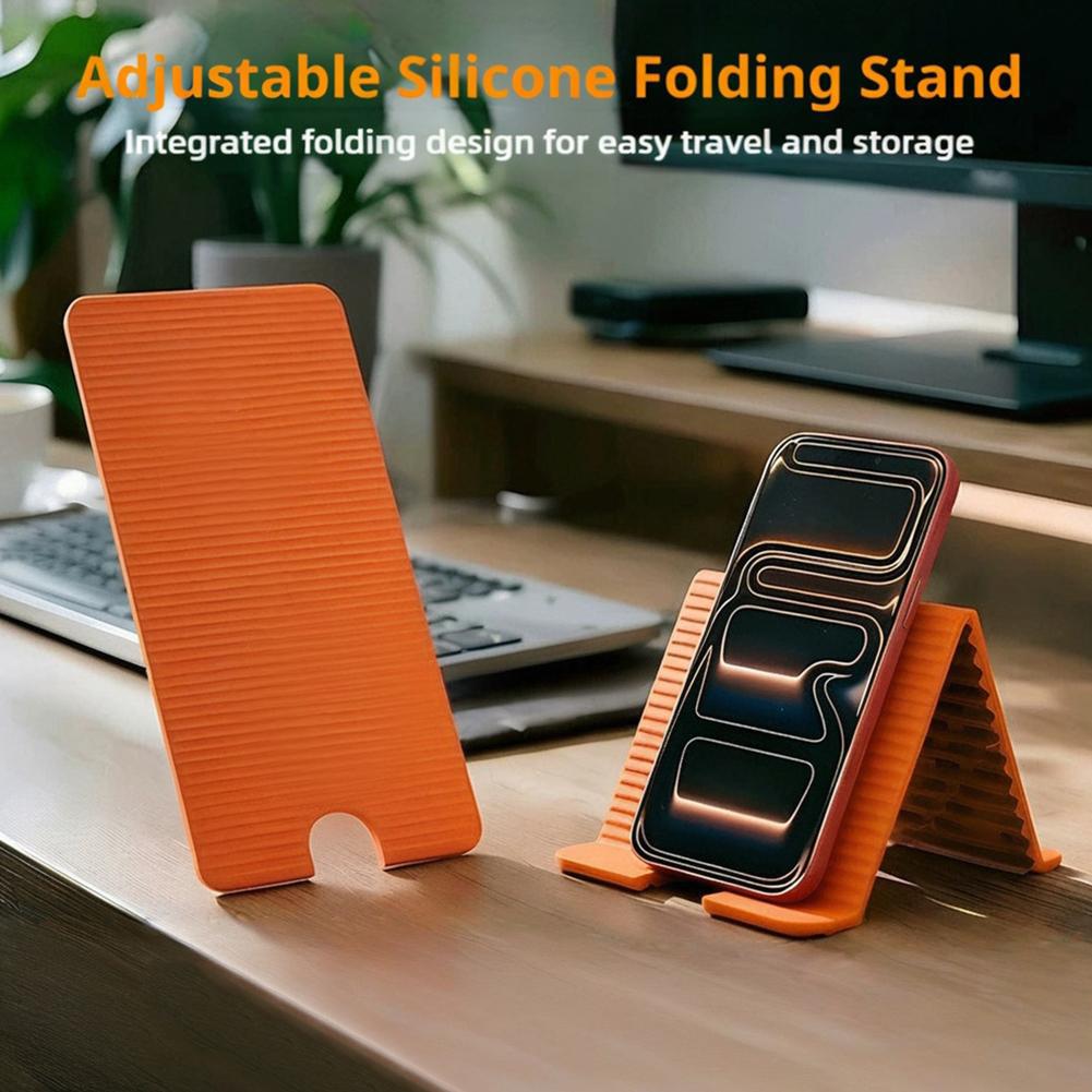 Laptop Ergonomic Accessories - Flexible Foldable Silicone Phone Holder For