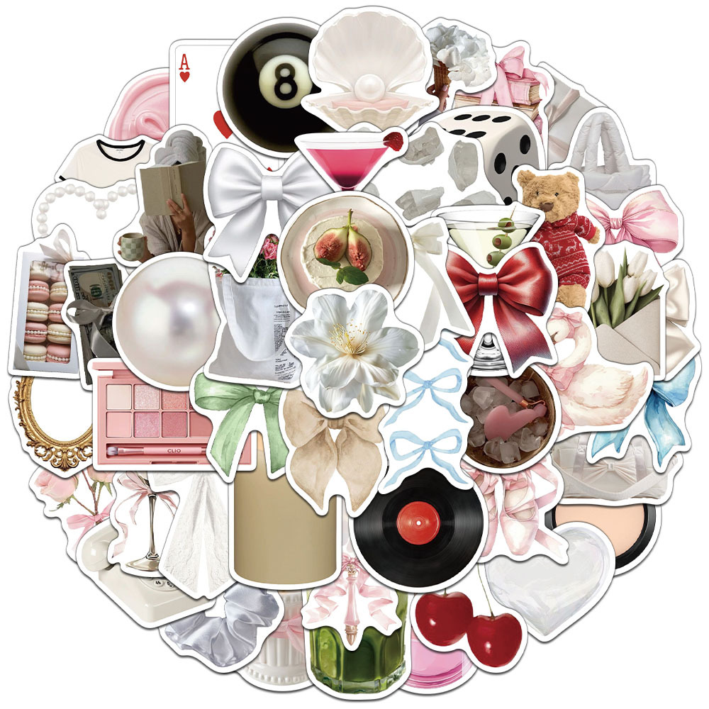 Laptop Accessories Girly - 52pcs Gentle Girl INS Aesthetics Art