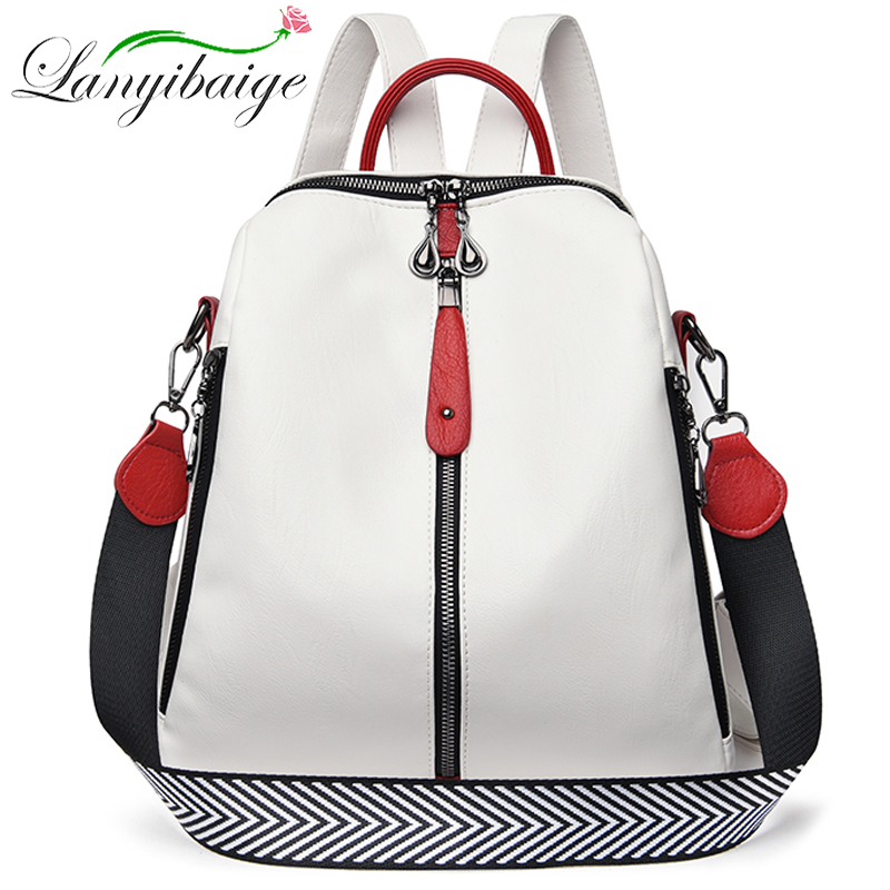 Laptop Accessories Girly - Fashion Backpack Women Soft Leather Backpack