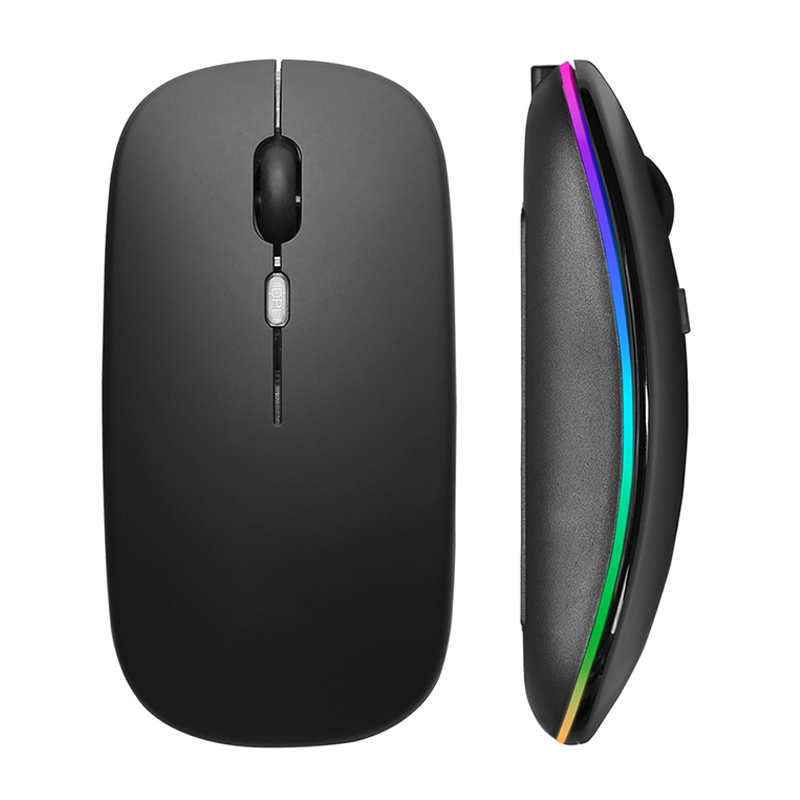 Laptop External Accessories - Wireless Mouse RGB Rechargeable USB 2.4GHz