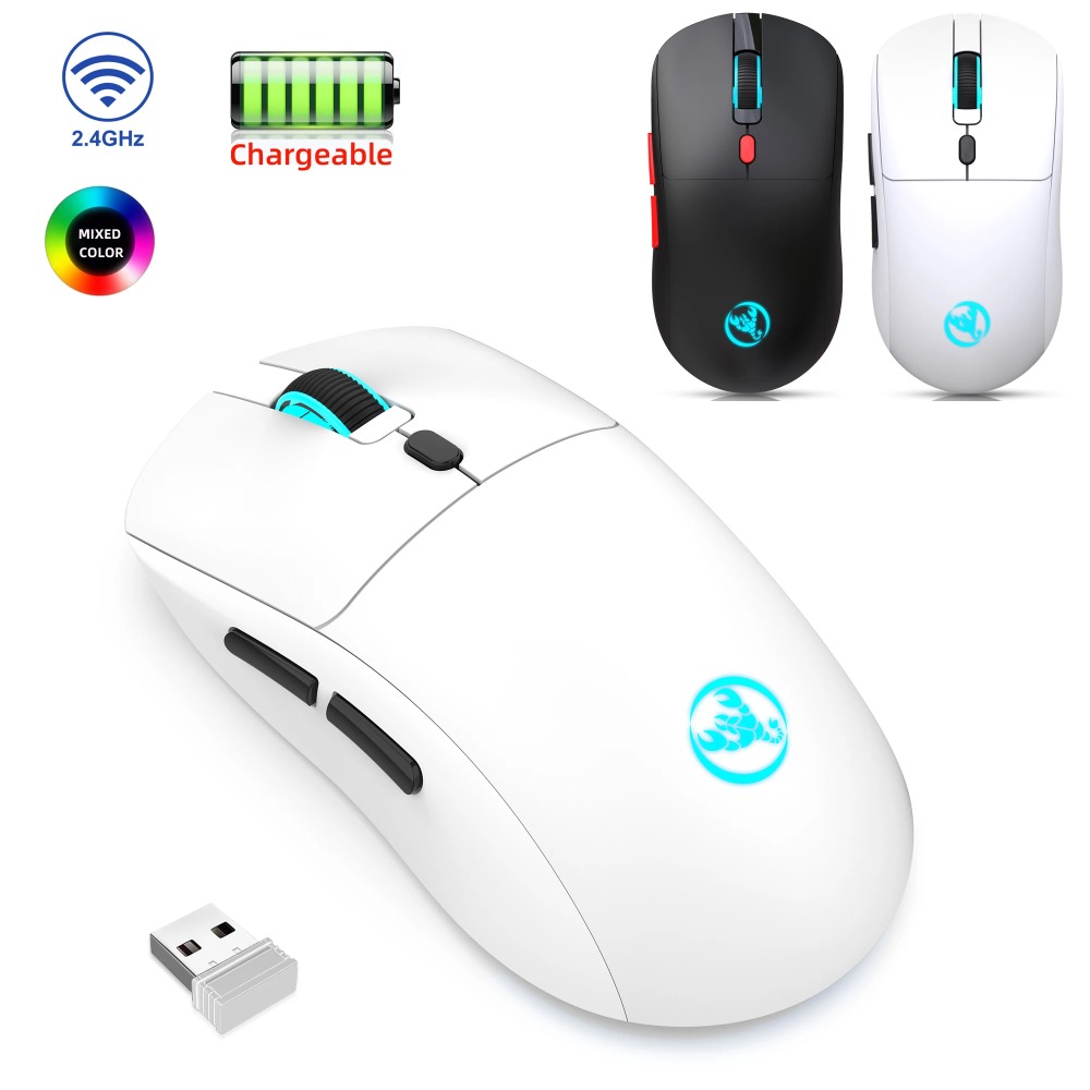 Laptop External Accessories - 2.4G Wireless Rechargeable Mouse 650mAh Adjustable