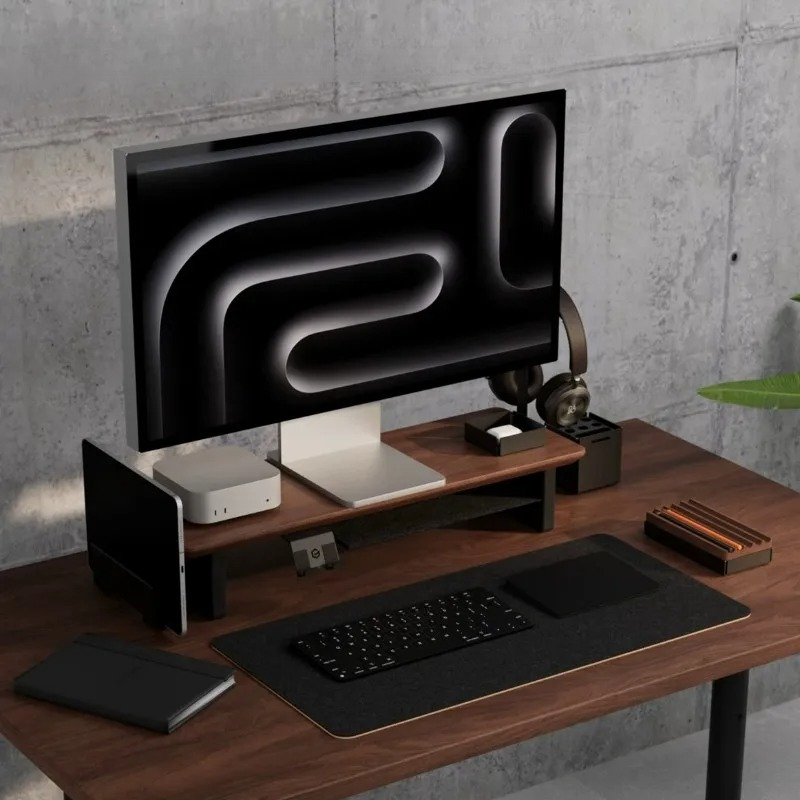 Laptop Stand Riser - Hot Sale! Walnut Monitor Stand Riser