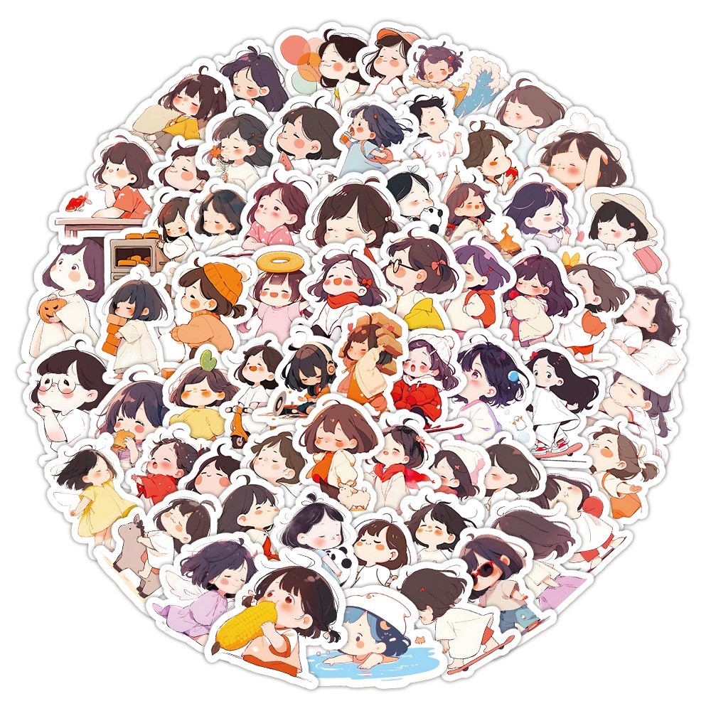 Laptop Accessories Girly - 103 Pcs Lazy Girl Style Sticker