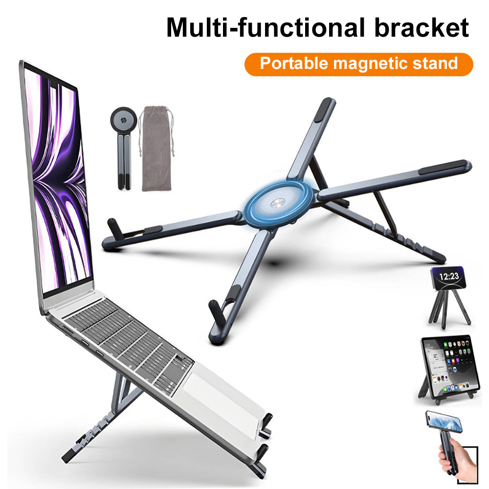 Laptop Ergonomic Accessories - Portable Magnetic Phone Holder & Selfie