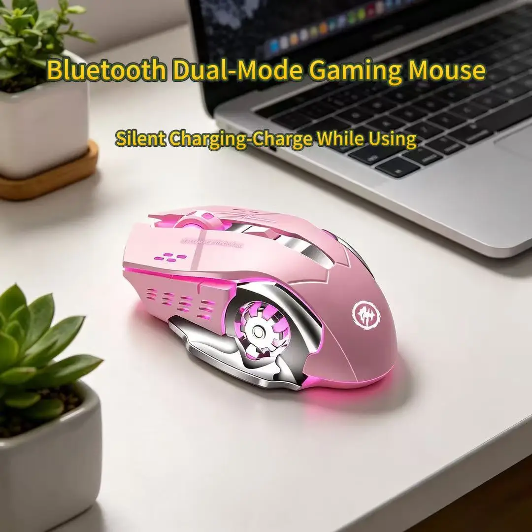 Laptop External Accessories - Wireless Gaming Mouse Bluetooth Dual-Mode Silent