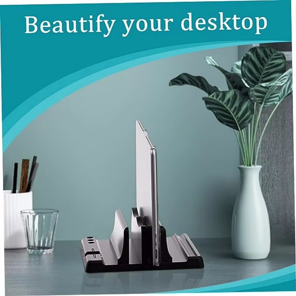 Single/Dual-Slot Vertical Lapt - Laptop Stand Riser 评论和价格