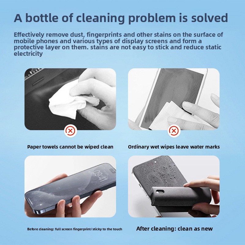 2 in 1 Spray Cleaner Wipe for  - Screen Cleaning Kit 评论和价格