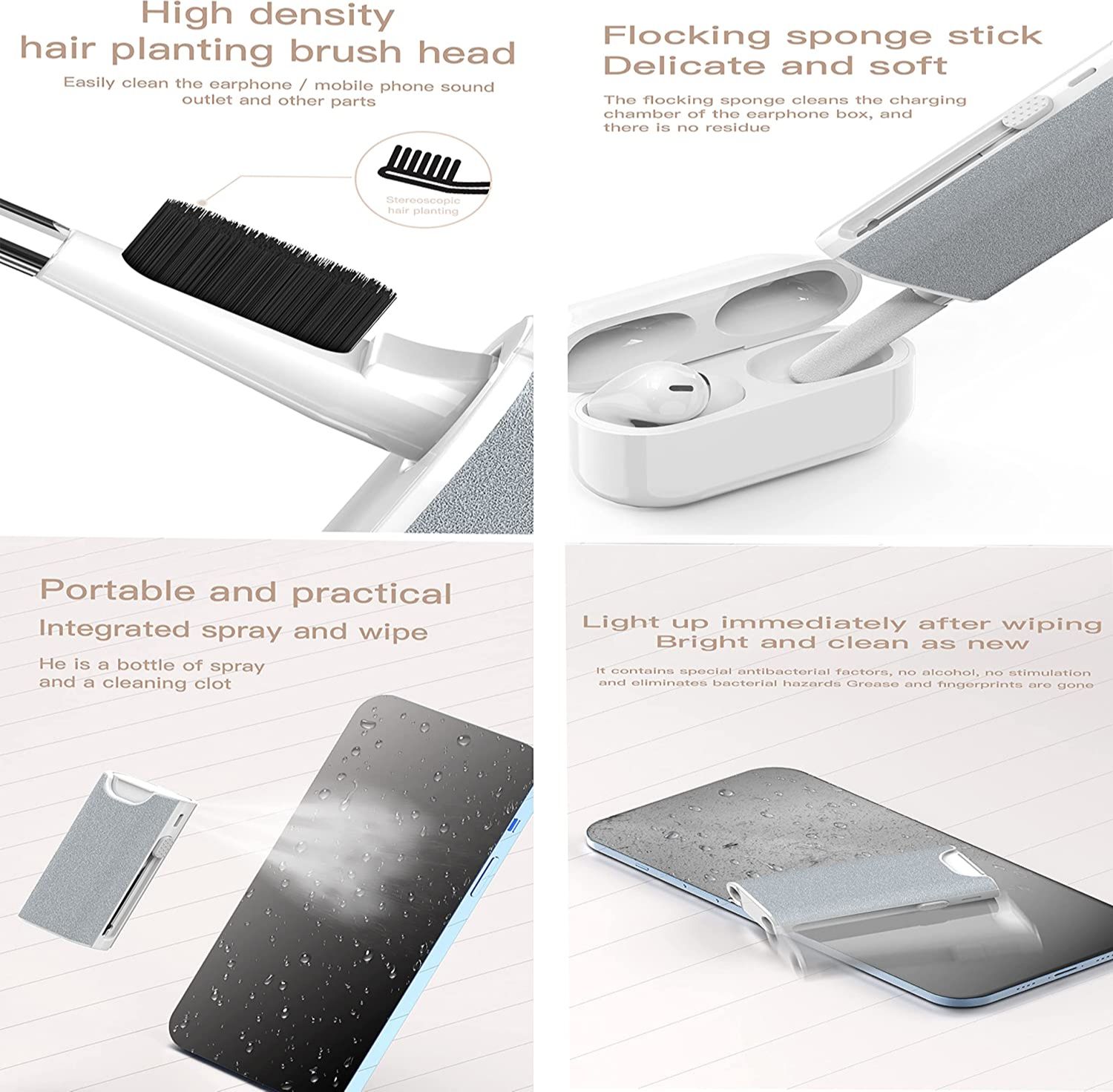 5 in 1 Earphone Cleaner Brush  - Screen Cleaning Kit 评论和价格