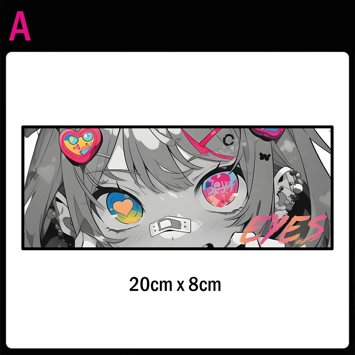 1PC 20cm Neon Anime Girl Eyes  - Laptop Accessories Girly 评论和价格