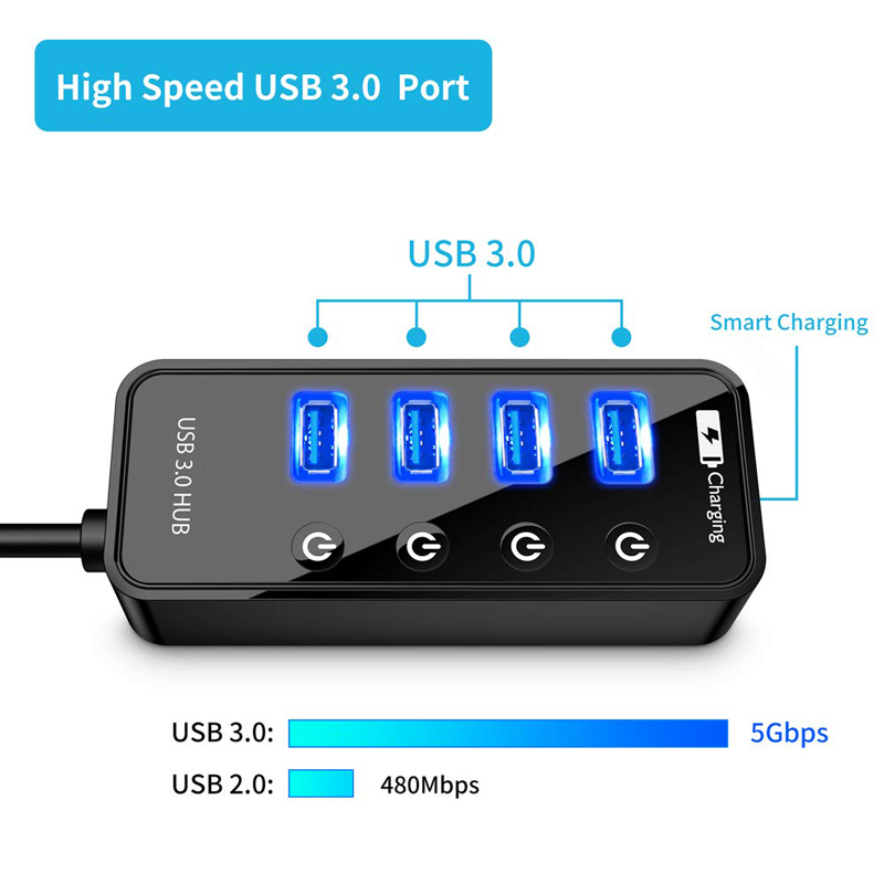 USB HUB 3.0 4 7 Port Smart Pho - Laptop Accessories Macbook 评论和价格