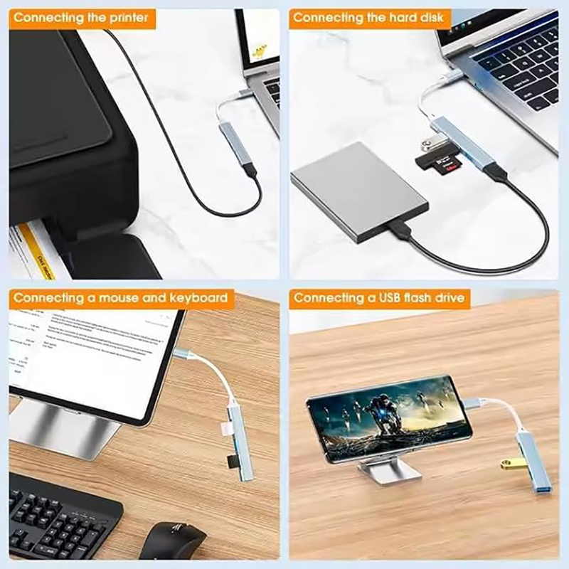 4-Port Multi-Splitter Type C H - Laptop Accessories Macbook 评论和价格