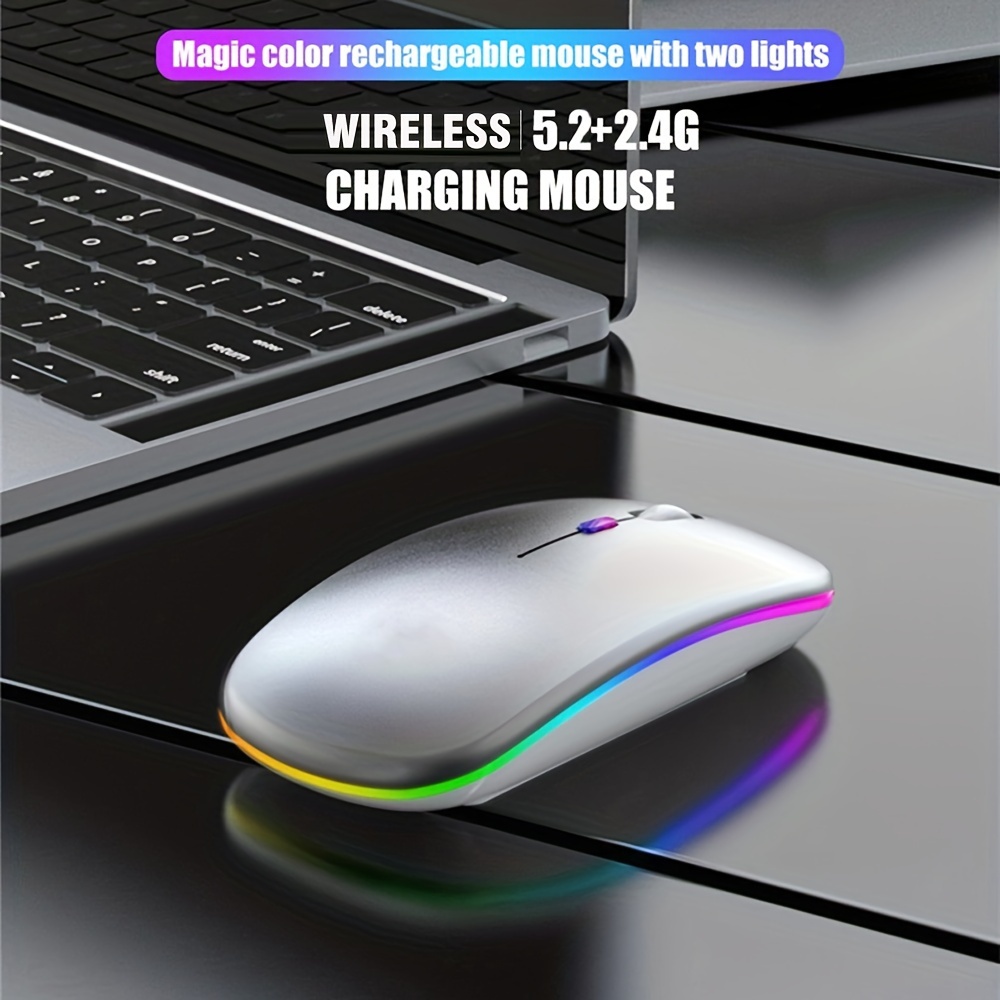 Wireless Mouse RGB Rechargeabl - Laptop External Accessories 评论和价格