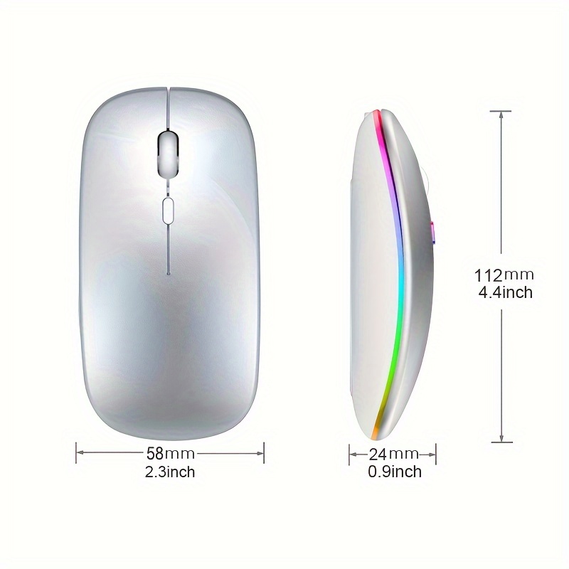 Wireless Mouse RGB Rechargeabl - Laptop External Accessories 评论和价格