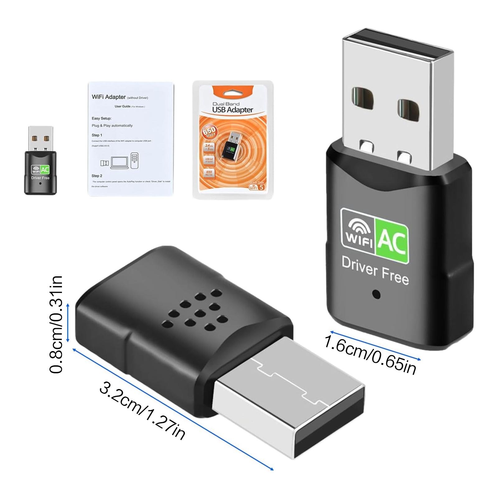 AC600 USB WiFi Adapter, Dual B - Laptop Ergonomic Accessories 评论和价格
