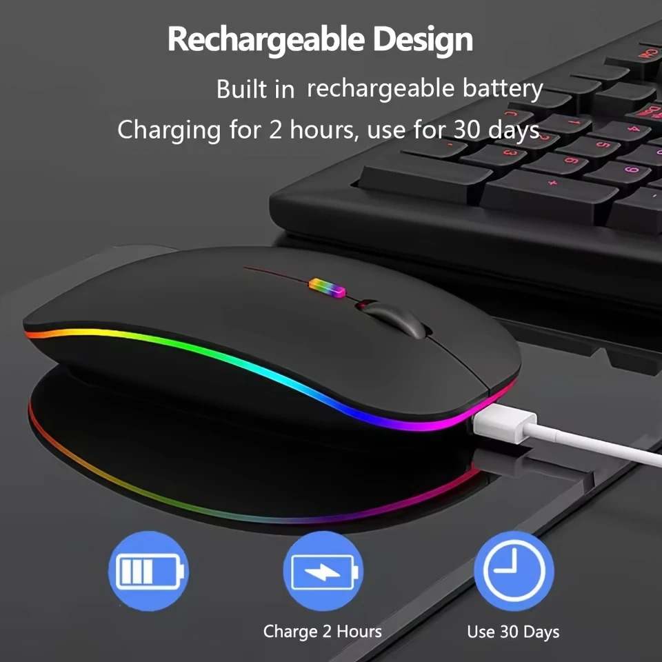 Wireless Rechargeable Mouse Wi - Laptop External Accessories 评论和价格