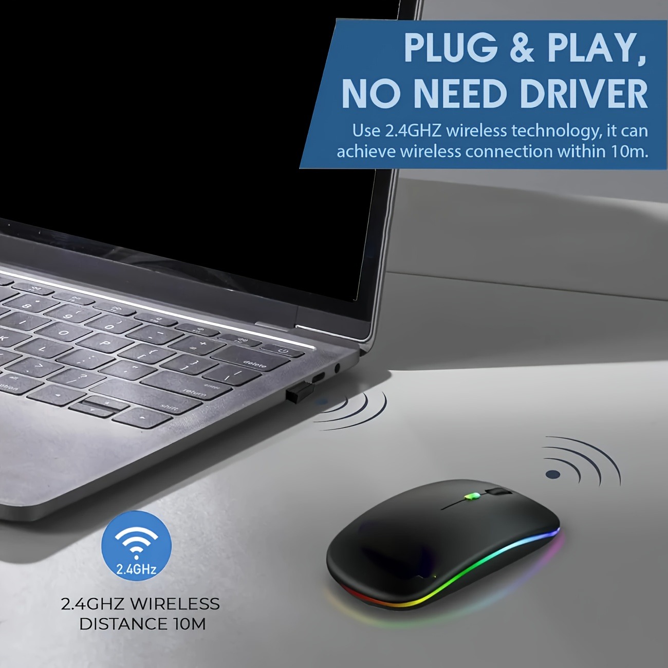 Wireless Rechargeable Mouse Wi - Laptop External Accessories 评论和价格